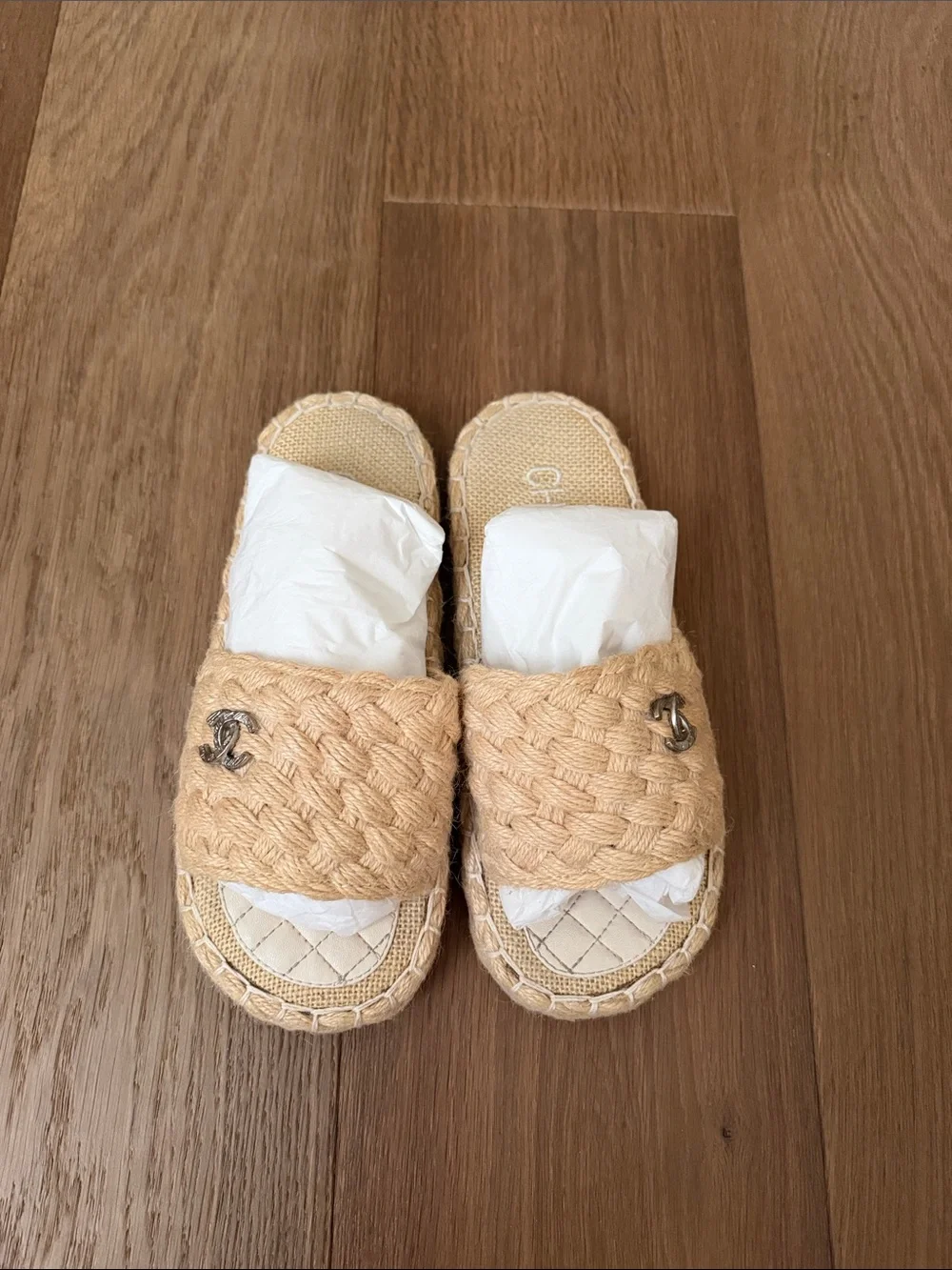 CHANEL neutral woven